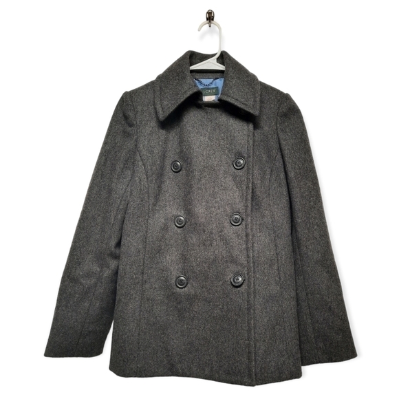 J. Crew Wool Pea Coat Old Money Quiet Luxury Womens Small - Picture 1 of 5